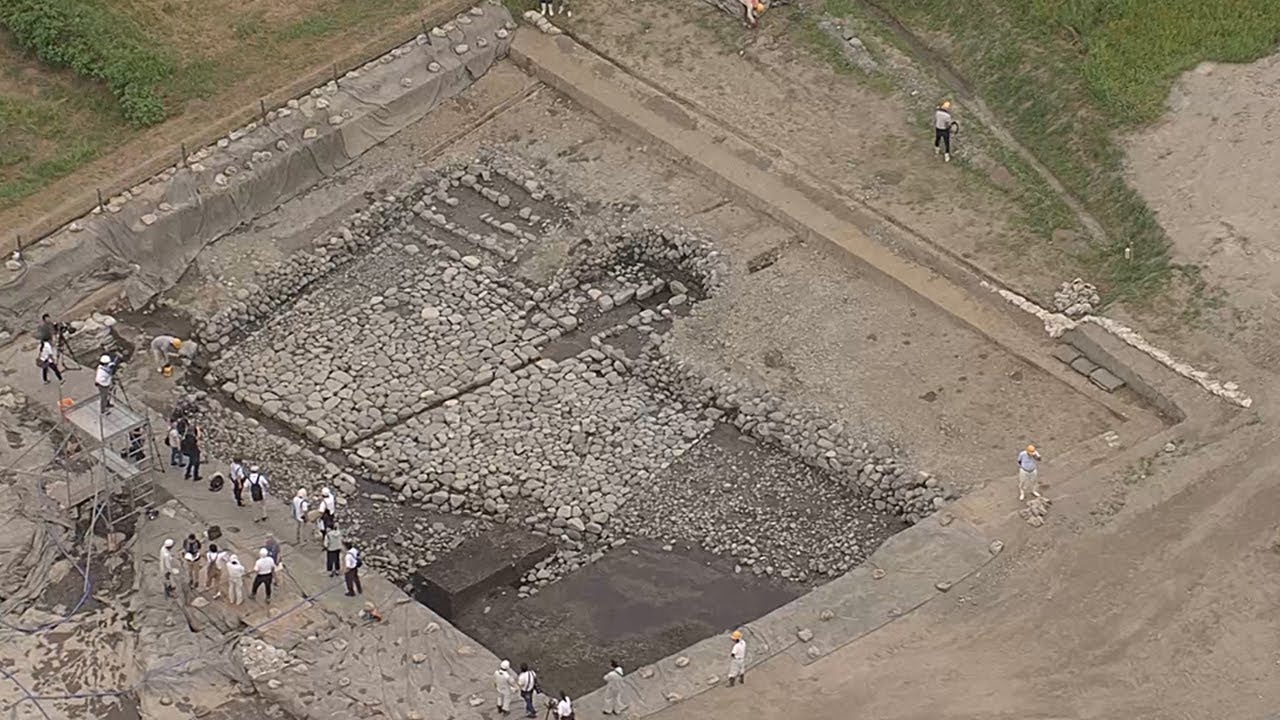 Stone ditches point to water rituals at Nara imperial garden - YouTube