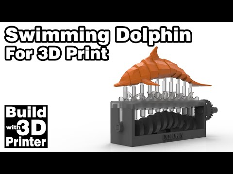 Swimming Dolphin for 3D Print