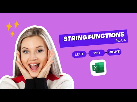 STRING FUNCTIONS || Part 4 || LEFT, MID, RIGHT || MS Excel || 1 min concepts