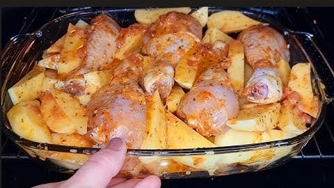 Kofsha pule me patate ne furre me nje salcë qe se keni provu👌🍗🍗