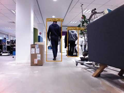 Human detection from a service robot. Yolo Small trained with 47k synthetic images