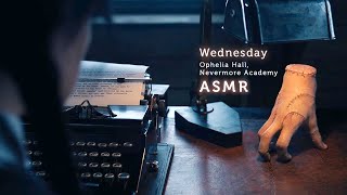 ASMR 웬즈데이🖤오필리아홀 기숙사, 다크 아카데미아🕸다른 방에서 들리는 첼로와 음악. 씽, 타자기 치는 소리 | 2023년 여름특집 Wednesday, Ophelia Hall