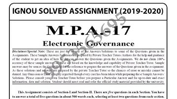 MPA-17 Solved Assignment 2019-20