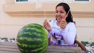 شفا و مصاصة البطيخ !!!  Shfa and magic  watermelon