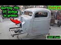 Priming the 1937 Ford pickup cab and painting the floor Part 25