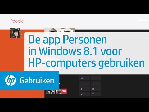 De app Personen in Windows 8.1 voor HP-computers gebruiken