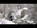 Snow falling around Braemar in Aberdeenshire Scotland at Christmas on 27th December 2022