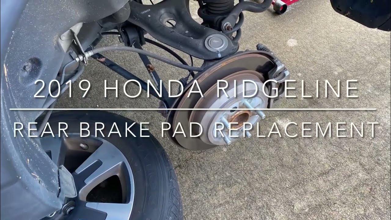 2019 Honda Ridgeline rear brake pad replacement - YouTube