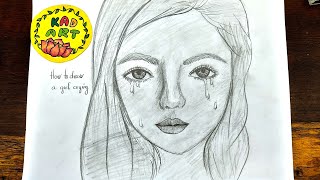 HOW TO DRAW A GIRL CRYING - DRAWING A GIRL REALISTIC