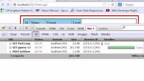 How to bind gridview using jquery and webservice Part 2