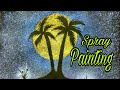 Simple Spray Painting by Waste Toothbrush || ART LOVERS ||