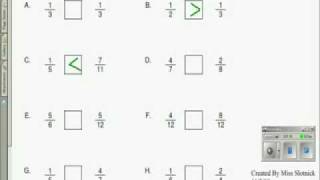 Comparing Fractions Using Benchmarks Actualización