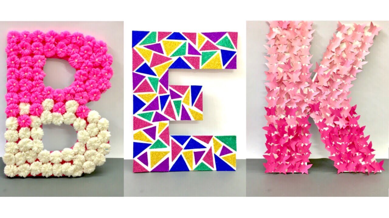 Diy 3D Decorative Alphabets  How to make 3D Letters 