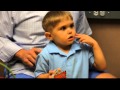 Deaf child hears for the first time