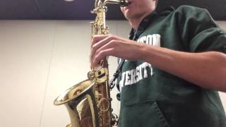 Video thumbnail of ""Family Guy" theme song on Alto Sax"