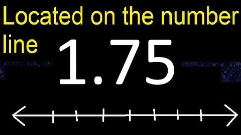Located 1.75 on the number line 1,75 . Locating decimal numbers . represented