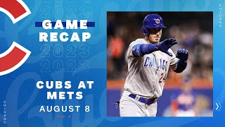 Game Highlights: Home Runs from Bellinger and Tauchman Power Cubs Past Mets | 8\/8\/23
