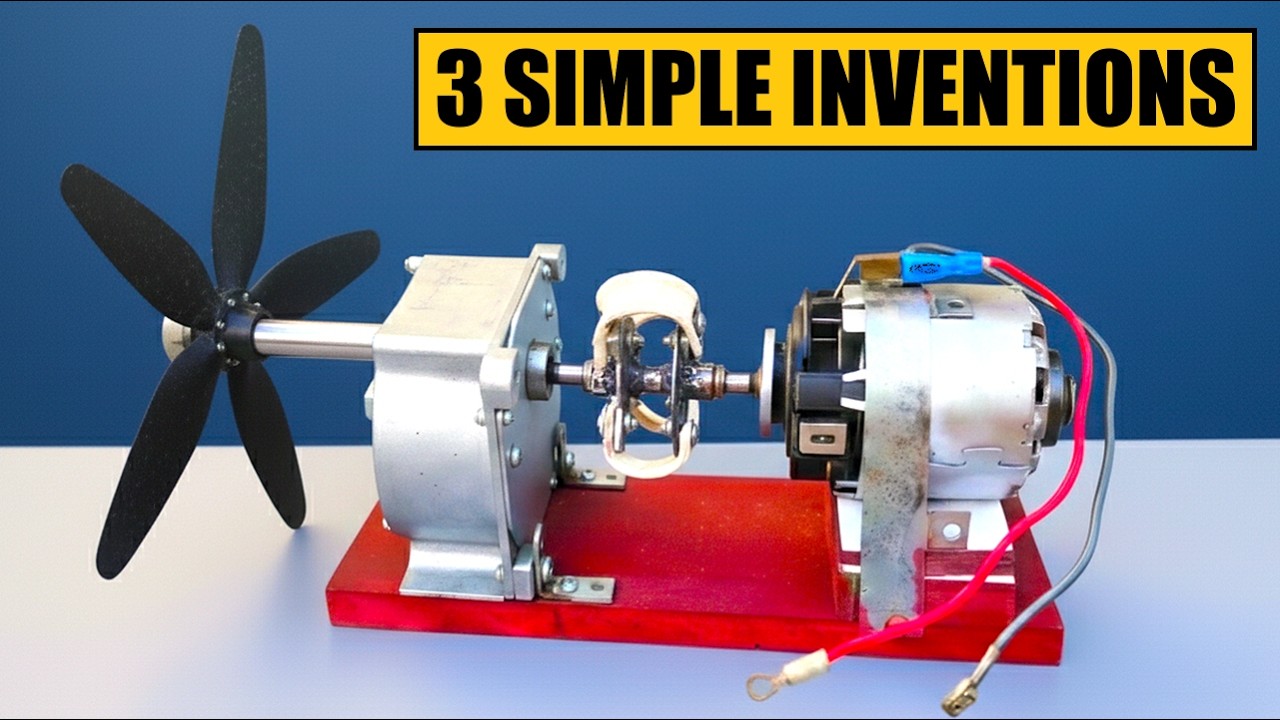 3 Simple inventions with DC Motors DIY - YouTube