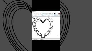 How To Draw Heart Illusion In Ms Paint | Draw Illusions Of Heart In Ms Paint | #shorts | shorts