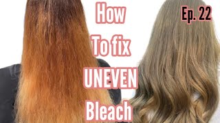 how to fix uneven bleach at home Ep.22|Star hair colour expert