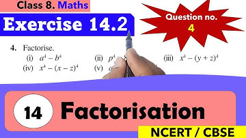 Exercise 14.2 |Question no.4| chapter 14 Factorisation | class 8 | Maths| NCERT