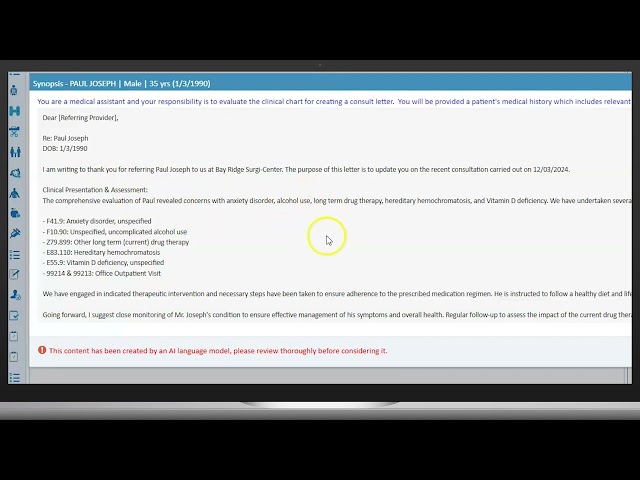 MedicsCloud AI Consult Letter: Precision & Consistency, Automated