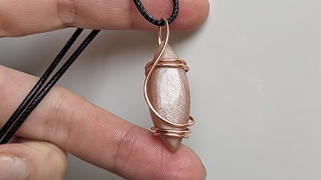 Marquise Cabochon Pendant Wire Wrapping Tutorial Using One Piece of Round Wire