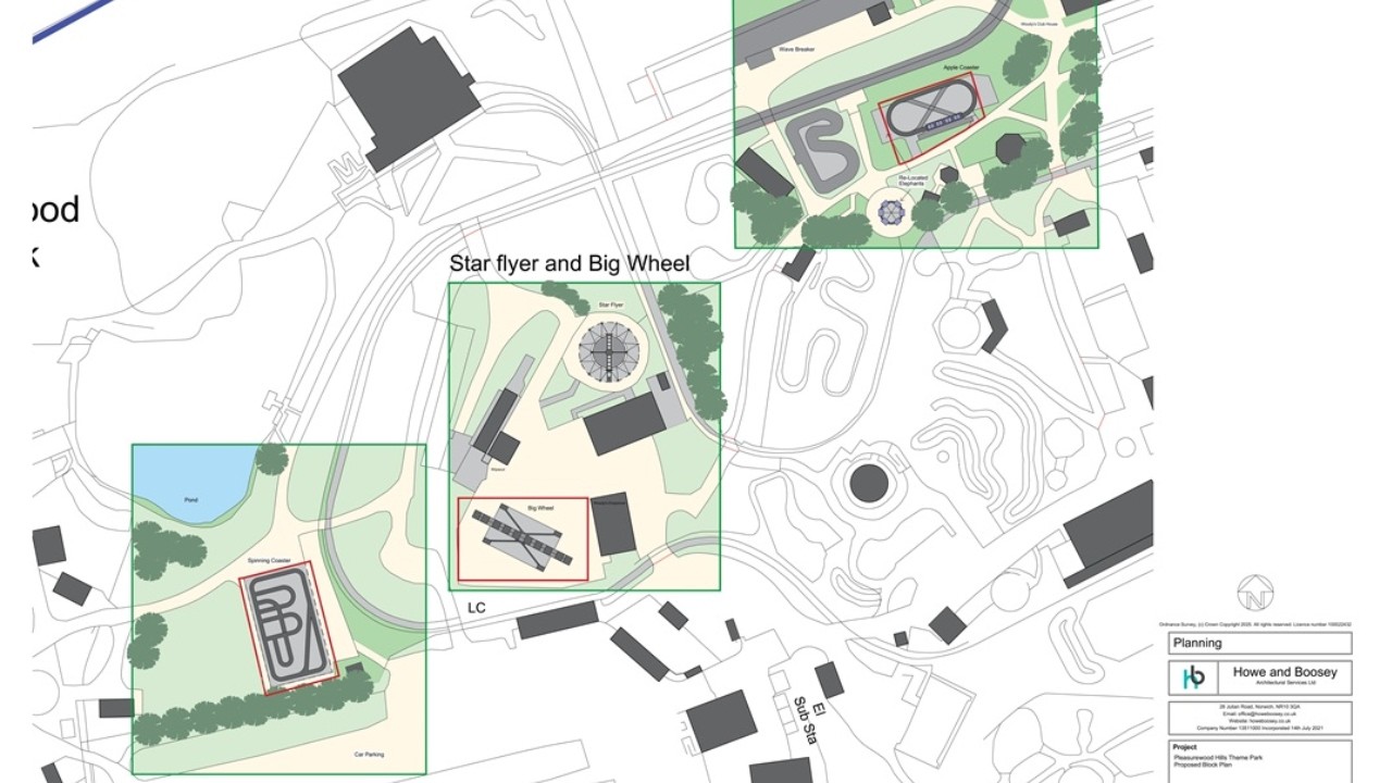 Planning permisson has been submitied by Pleasurewood hills for 4 brand new rides