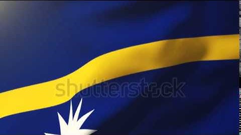 Nauru flag waving in the wind. Looping sun rises style. Animation loop Stock video by