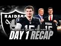 LAS VEGAS RAIDERS LIVE DRAFT DAY ONE RECAP WITH MILES BURRIS