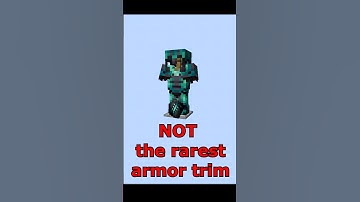 NOT the RAREST Armor Trim in Minecraft... #minecraft #rarest