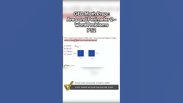 GED Math: How to Calculate Area of Combined Squares | Word Problem Solving Technique