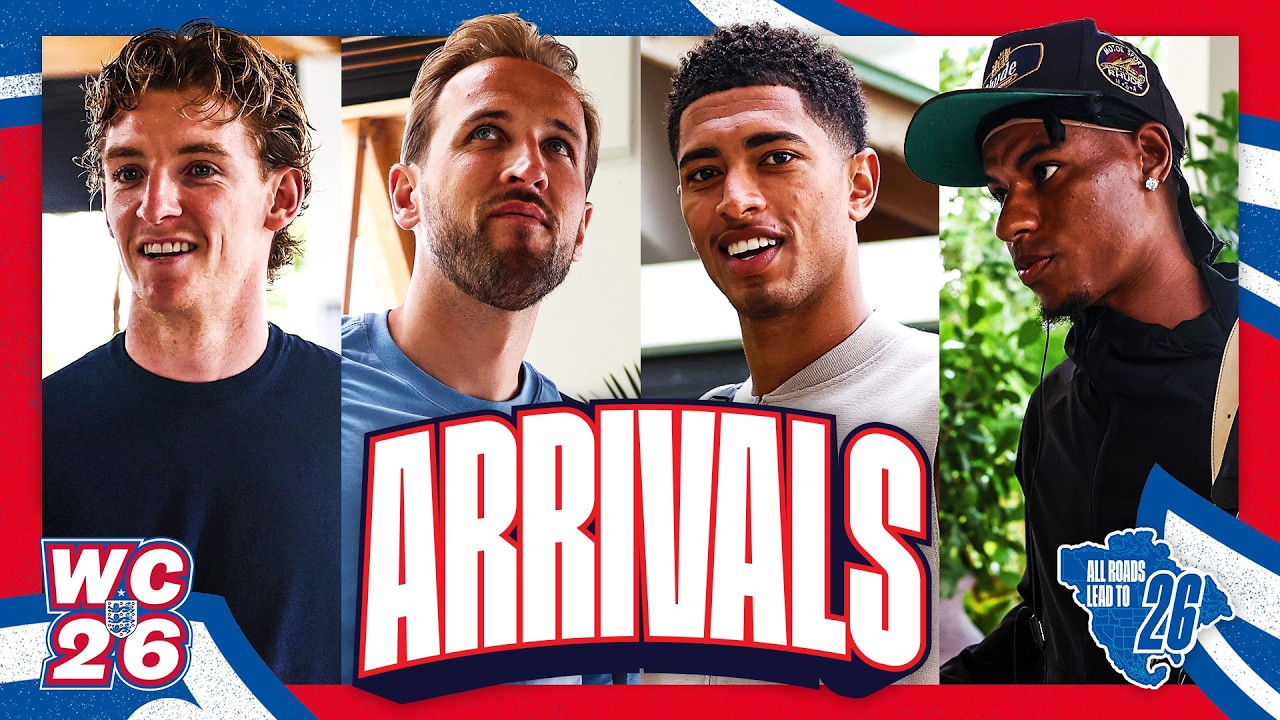 Kane, Bellingham, Gordon, Rashford and more 🇺🇸 Three Lions land in the USA ahead of FIFA World Cup!
