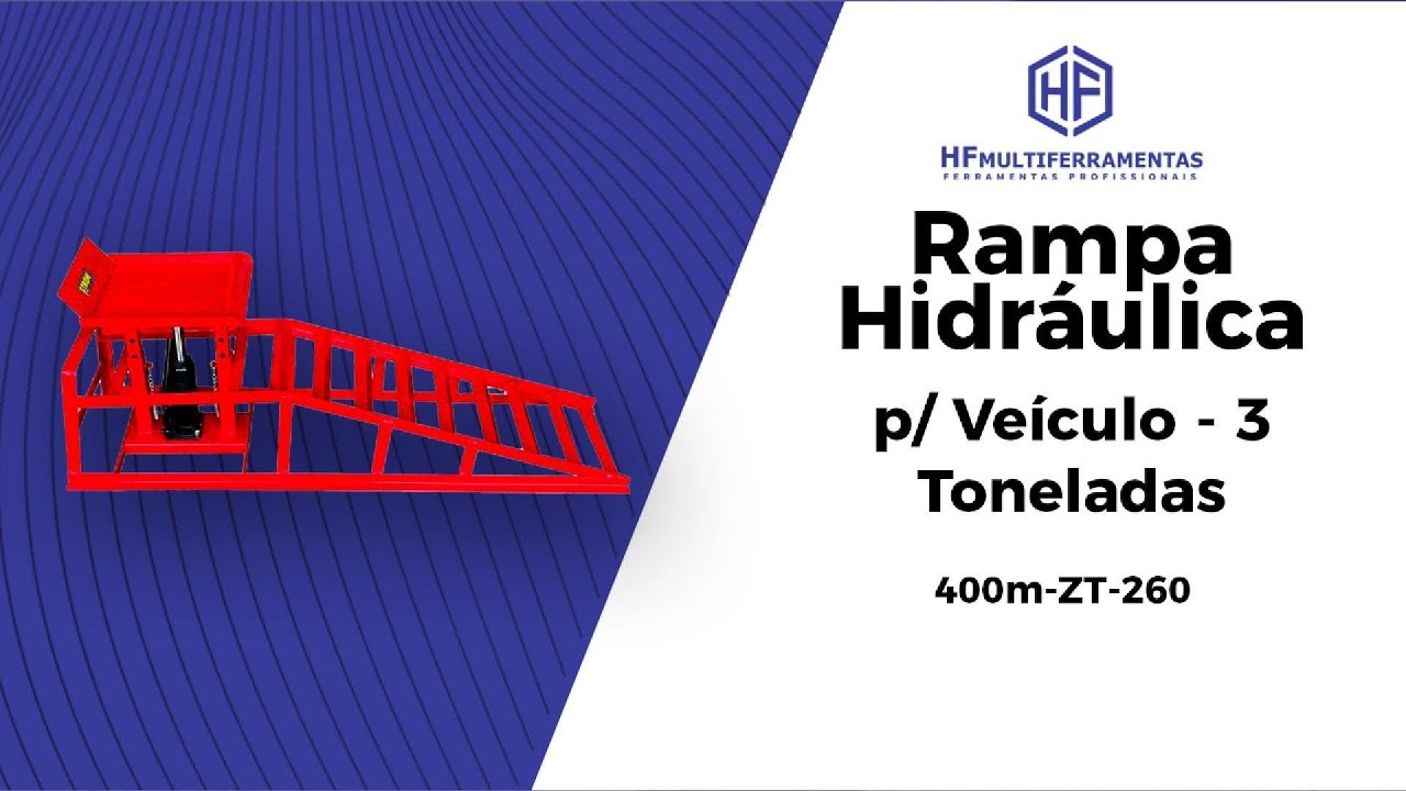 Rampa Hidráulica p/ Veículo - 3 Toneladas - 400mm - ZT-260 - HF