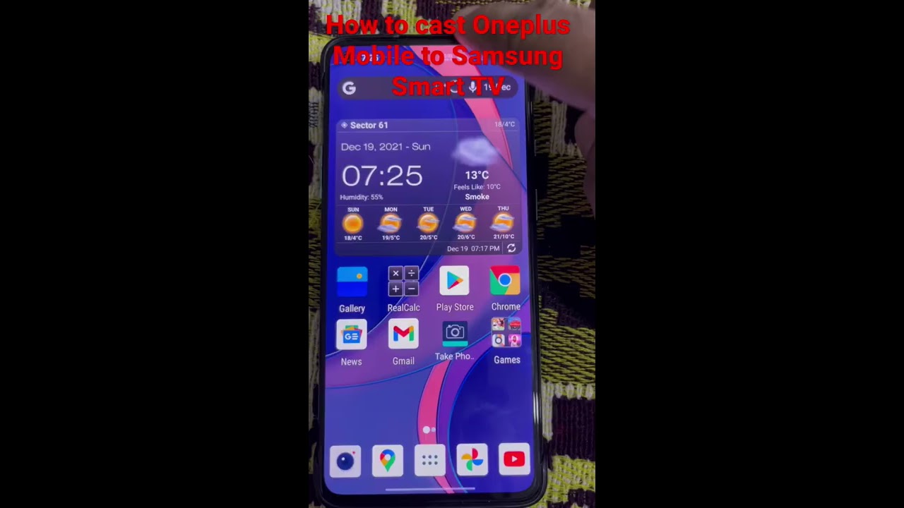 How To Screen Cast Oneplus Mobile Samsung Smart TV