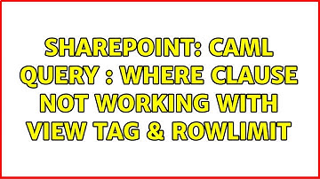 Sharepoint: CAML Query : Where clause not working with View tag & RowLimit