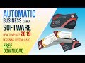 Automatic Business Card Software || New Template Designing Visiting Card 2019