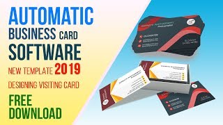 Automatic Business Card Software || New Template Designing Visiting Card 2019 screenshot 4