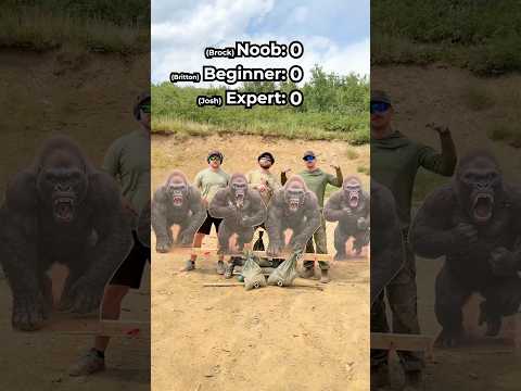How many gorillas can you take in a fight with a gun? #hunting