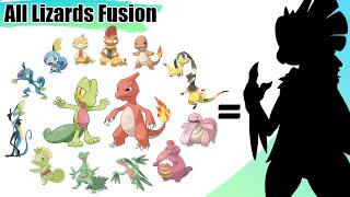All Lizards - Geckos - Chameleons Pokémon Fusion (Gen 1 - Gen 8)