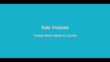 Set Naming Series of Sale Invoice in ERPnext
