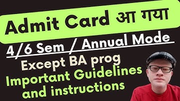 SOL Admit Card Release May June 2023 Exam fourth and sixth semester Except Ba prog / Annual Mode