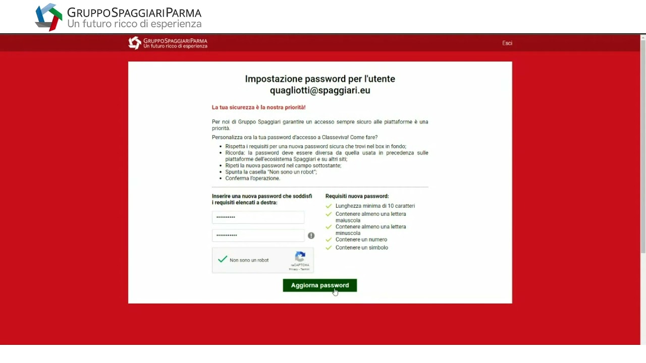 Aggiornamento della funzione per il recupero della password Registro  Elettronico - YouTube