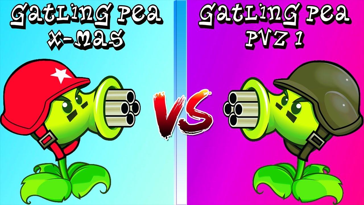 Plants vs Zombies Mod: Gatling Pea Xmas vs Gatling Pea PvZ 1 - YouTube Game24h.com