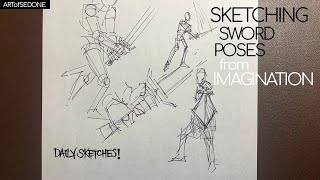 Sketching Sword Poses From Imagination