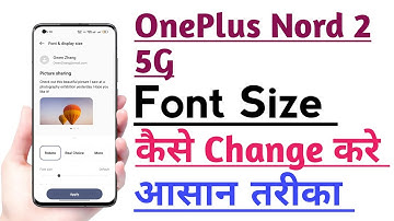 OnePlus Nord 2 5G Font Size Change Kaise kare | How to Change Font Size