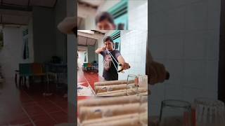 Shooting a gas lighter between the glasses#shots