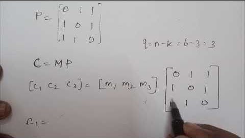 Linear Block Codes example Problem in Digital Communication