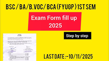 B.N.College (A) 3rd Semester B.Sc/B.A/B.voc/B.C.A Exam Form fill up 2025 Step by step 