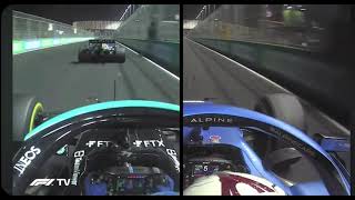Esteban Ocon vs Valtteri Bottas on the final lap